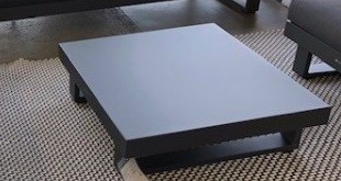 Jati & Kebon Livio Lounge Tisch 79x79 cm, Höhe 25 cm, Aluminium eisengrau