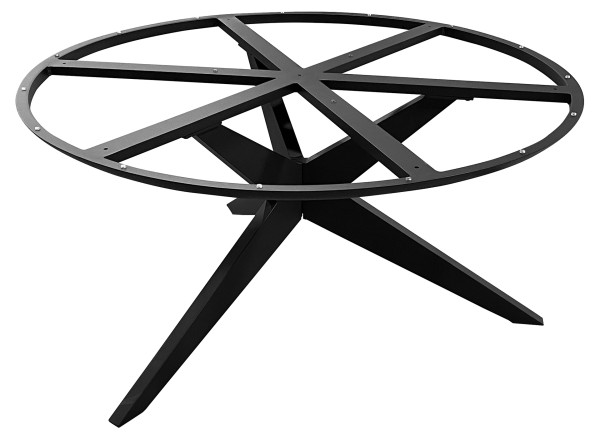 Jati & Kebon Yate Tischgestell eisengrau für Tischplatten ø 150 cm, Aluminium